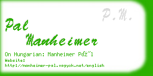 pal manheimer business card